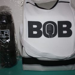 Los Angeles Kings Bob Miller Cooler Lunch Bag And Water Bottle 