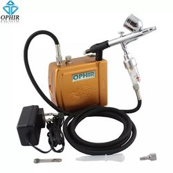 OPHIR Airbrush Kit with Air Compressor Dual Action Airbrush Set for Body Paint