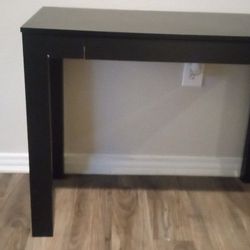 Small Black Desk with Drawer, 30 Inches Tall, 39 Inches Long, 20 Inches Wide 