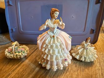 Karl Klette & Pure Handmade German Porcelain Lace Figurines