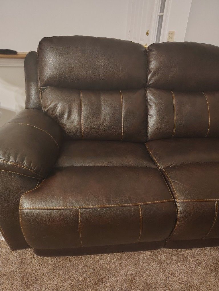 Faux Leather Couch 