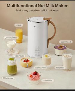 Dairy Free Nut Milk Maker Automatic Plant Based Milk Smoothies Self Cleaning New
