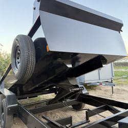 New 8x2x14 Scissor Lift Hydraulic Dump Trailer Fully Loaded 