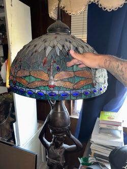 Old beautiful Tiffany style FLOOR LAMP