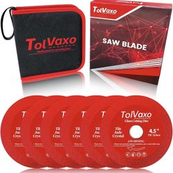 Diamond Saw Blades for Angle Grinder Grinding Blades, Glass Cutting Disc for Grinding Cutting Ceramic, Wine Bottle, Jade, Crystal, Granite (6Pcs 4-1/2