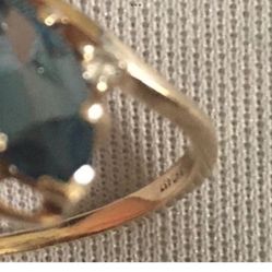 10k Blue Sapphire Ring