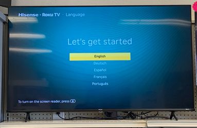 Hisense 55" Roku tv w/remote #33153