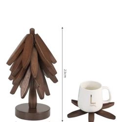 Wholesale-4 wooden trivets in one set/tree in one box, total we have 150-160 boxes, $100, New 