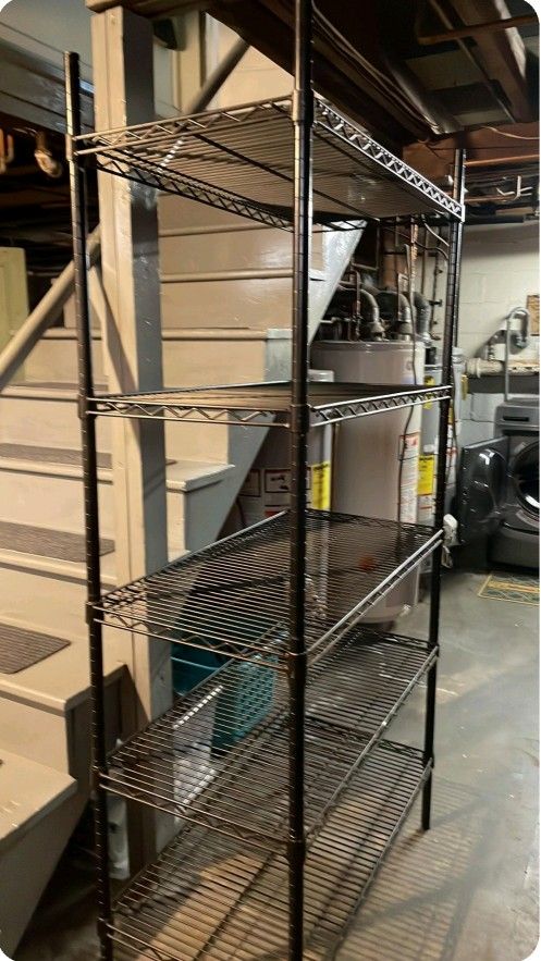 5 tier Black wire rack