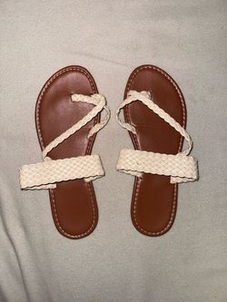 Woven Strap Slide Sandals