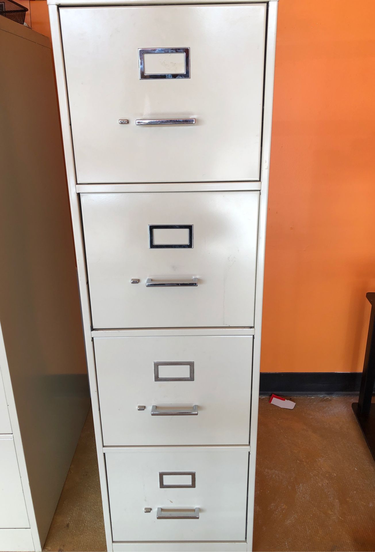 Four drawer file cabinet