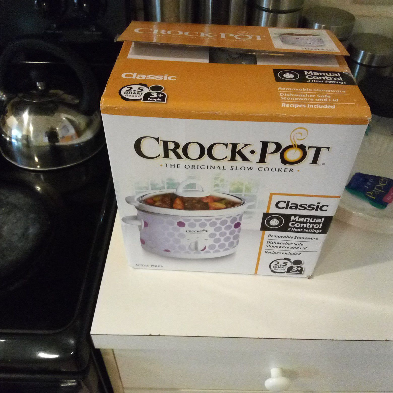 $20. Rival Crock-Pot Mint condition new in box I think two and a half quarts take a look at photos