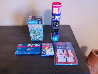 Picture Puzzle,Glow Bracelets,Skip Bo,Phase 10 & Crossword Puzzle Book