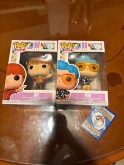 RM and Jin funko pops bts