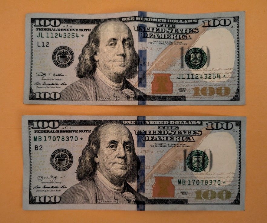 One Hundred Dollar Bill Currency STAR Note