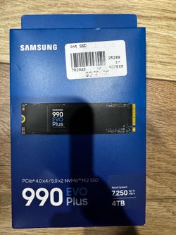 Sealed Samsung 990 EVO Plus SSD 4TB, PCIe Gen 4x4 | Gen 5x2 M.2