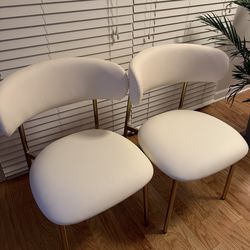 Dining chairs new, vegan leather, set of 2