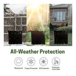 Backflow Preventer Insulated Cover, Pressure Vacuum Breaker Cover with 11 Layers Thick Fabric, Sprinkler Valve Insulation Pouch for Winter Freeze Prot