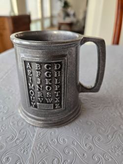 Pewter ABC mug