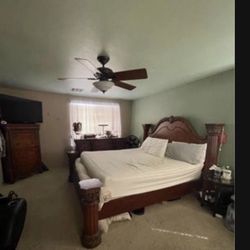 Bedroom set king size mattress dresser