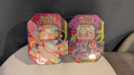Pokemon Mega Moonlit Tin Set - Mega Gengar and Mega Clefable