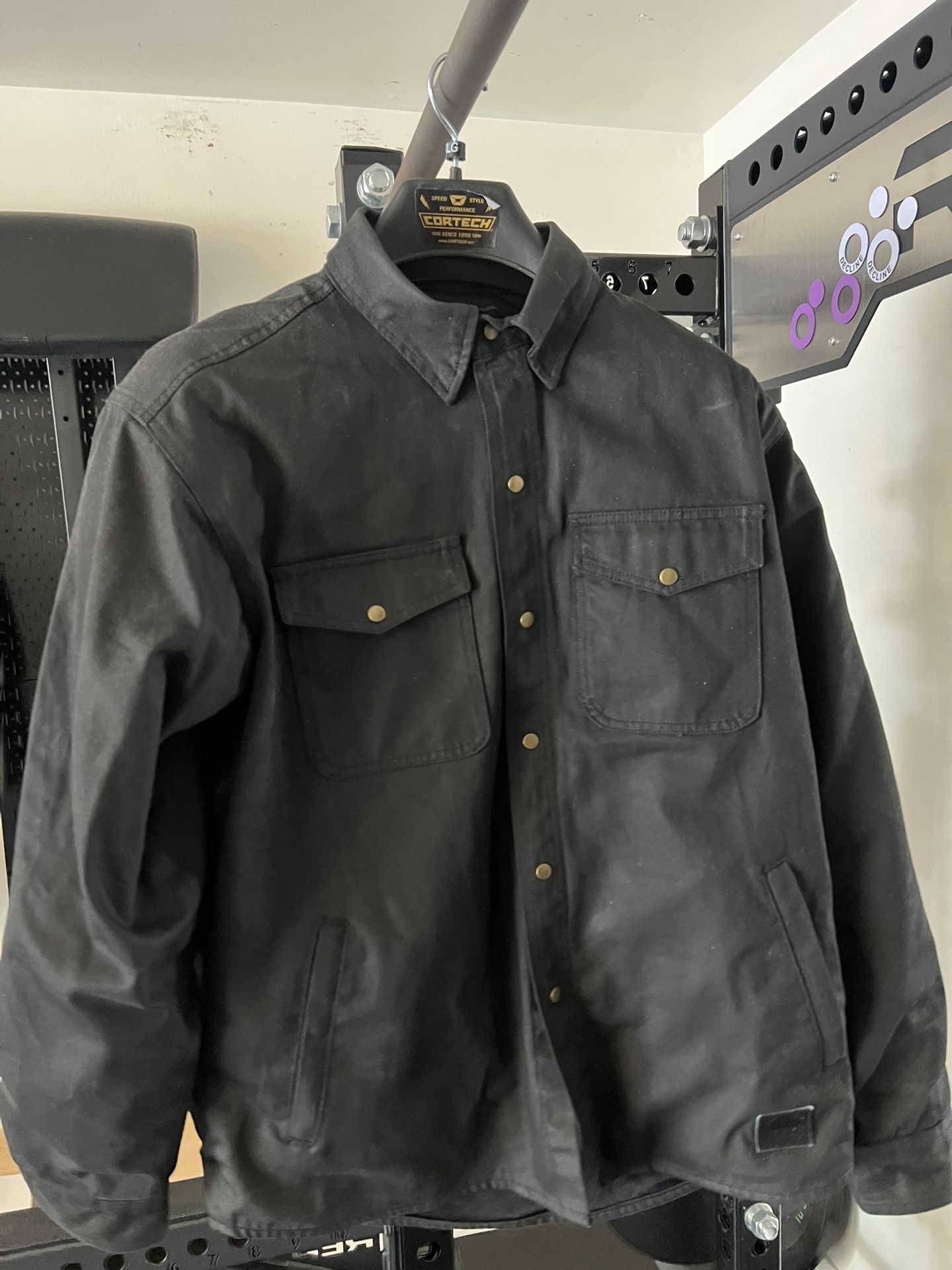 Cortech Motorcycle Riding Shirt Jacket VOODOO BLACK XLG