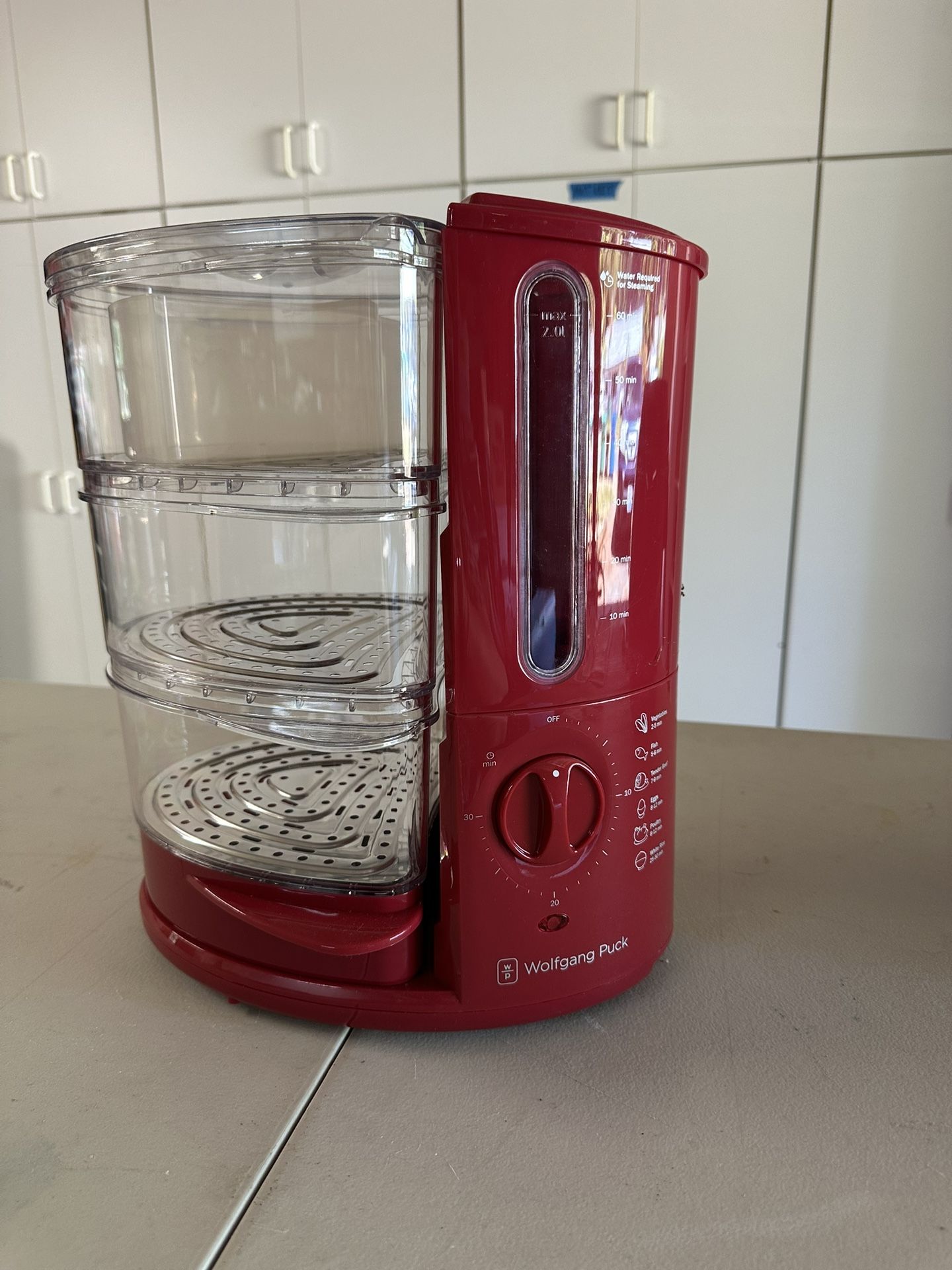 Wolfgang Puck 3 Tier Rapid Food Steamer (red) BERFS010