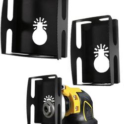 2 Pcs Square Slot Drywall Outlet Cutter - Hardened Steel One-Step Electrical Box Cutter for Drywall/Sheetrock, Compatible with Dewalt 20V & Milwaukee 