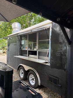 Black Food Trailer with Serving Window