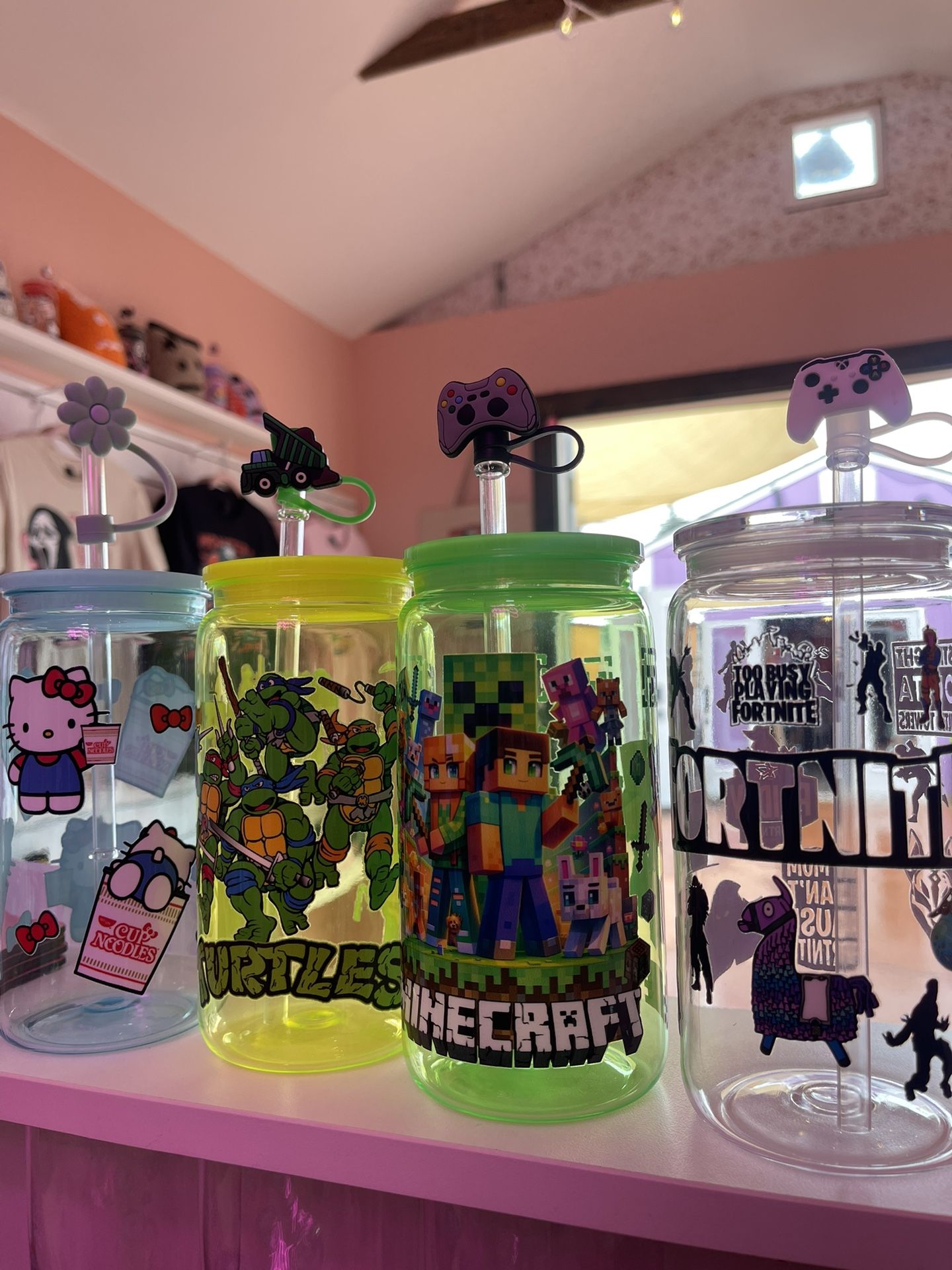 Kids Plastic Cups With Topper