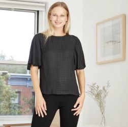 Womens XXL Houndstooth Top-Decatur And Tropical