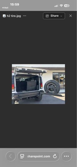 Hummer H2 OEM spare tire rack