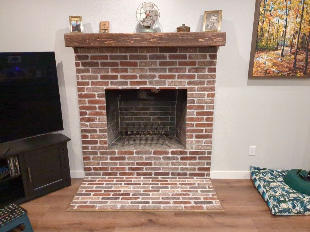 Vintage Distressed Wood Mantle