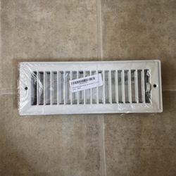 Steel White Floor Register Vent - RV & Home