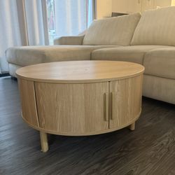 Cute Round Coffee Table With Storage 
