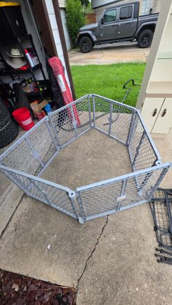 Doggy door and puppy fence
