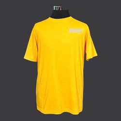 US Navy Bootcamp PT Crewneck Short Sleeve Yellow Graphic Reflective T-Shirt Sz M