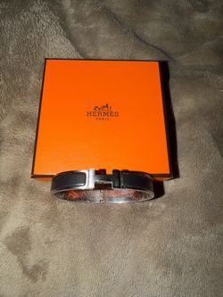 Black Hermes Clic HH Bracelet