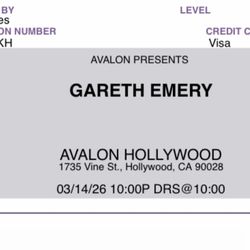 2 Tickets – Gareth Emery @ Avalon Hollywood (Saturday Night)