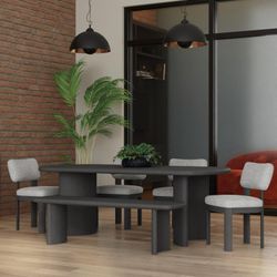6 pc Modern Contemporary Dining set.... Two color Options
