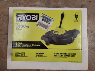 Ryobi Surface 12" Surface Cleaner with Wheels for Electric Pressure Washers up to 3100 psi