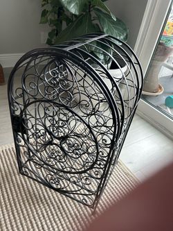 Wrought Iron wine bottle storage