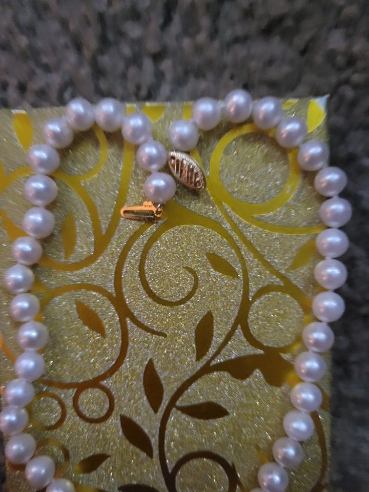 Antique REAL Cultured Pearl Necklace