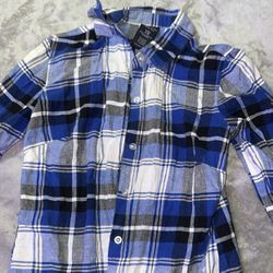small blue flannel