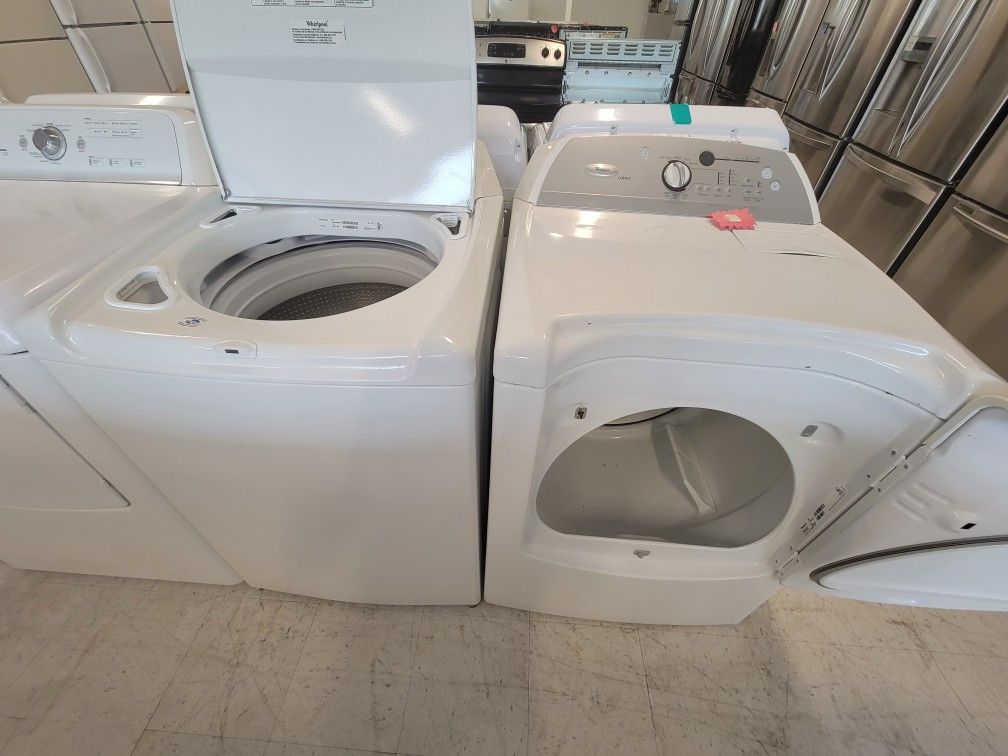 Whirlpool Tad Load Washer And Electric Dryer Set Used In Good Condition With 90day's Warranty
