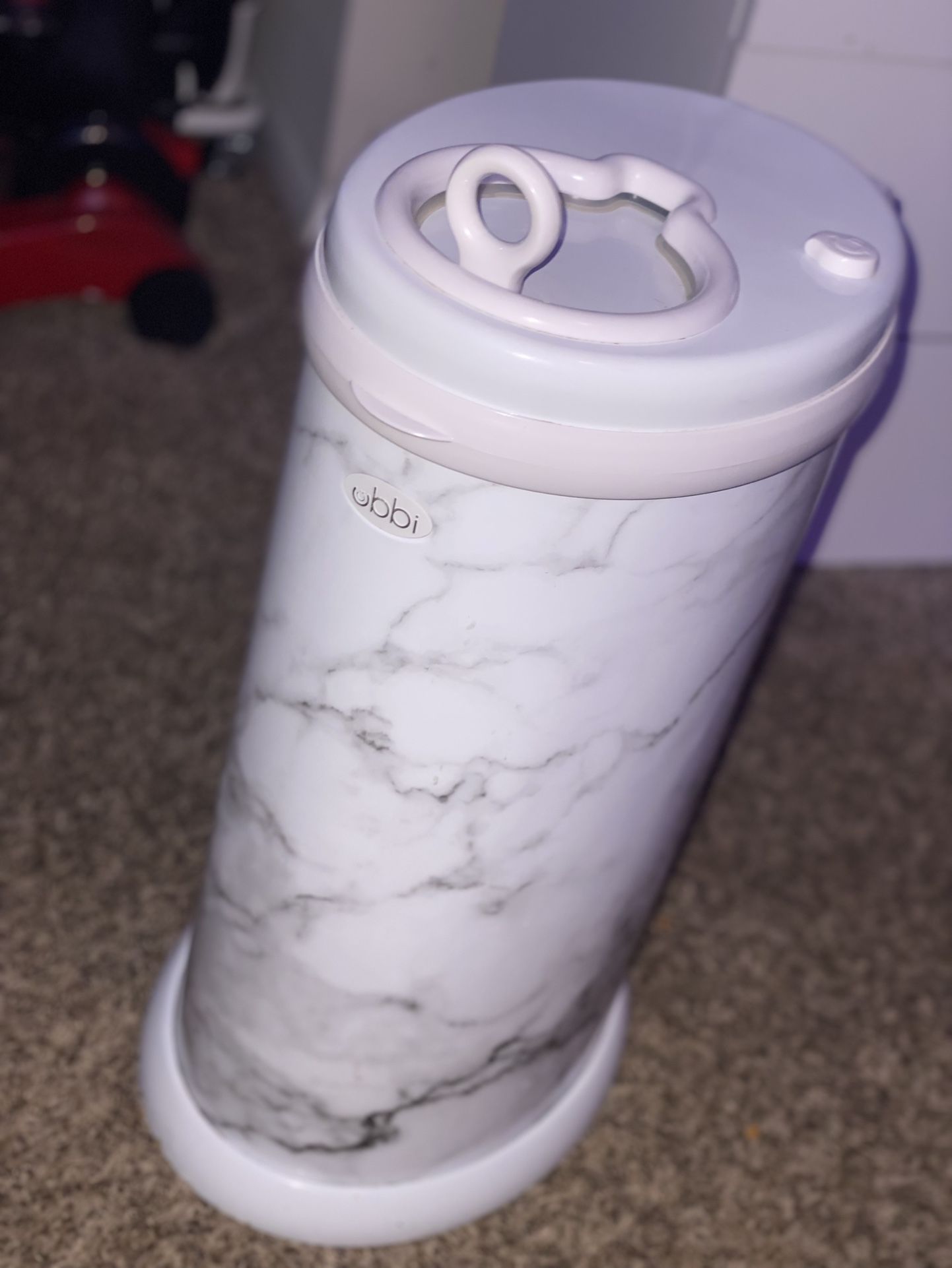 Ubbi Steel Diaper Pail Marble *bags included*