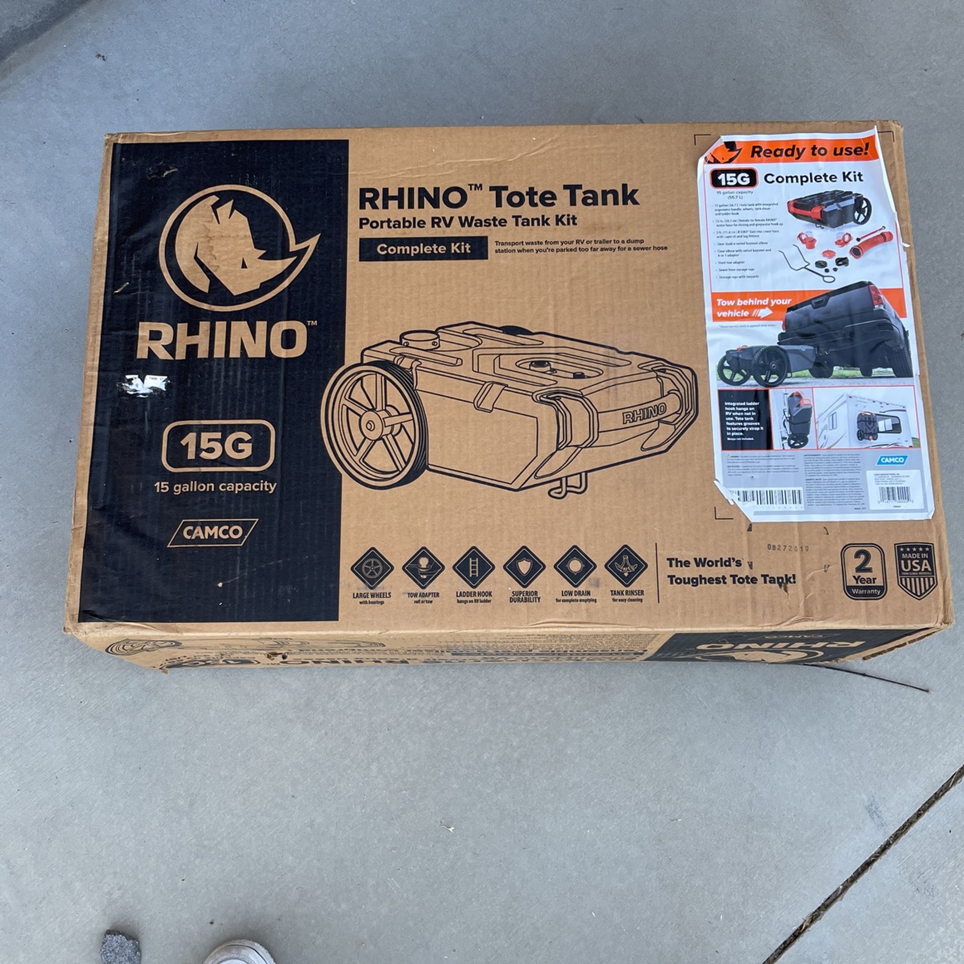 RHINO ToteTank Portable RV Waste Tank