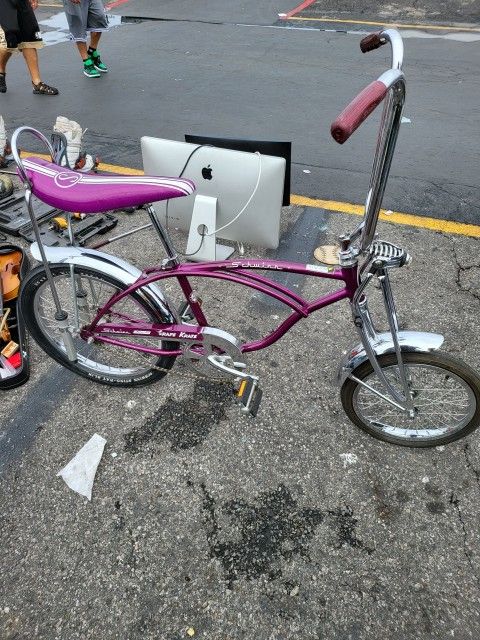 Schwinn Classic Old School Krate Bike, Ape Handlebar And Bucket Saddle, 20-Inch Wheels, Grape
