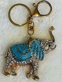 Sparkling Elephant Bag Charm