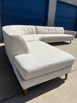 Light Beige Large Midcentury Modern Couch 🛻Delivery Available🛻